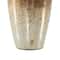 14" Gold, Beige & Copper Glass Speckled Ombre Decorative Jar with Textured Top Knob